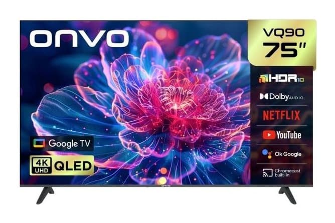 Onvo 75VQ90F3UA 75" 4K Ultra HD Smart QLED Android TV Görsel 1