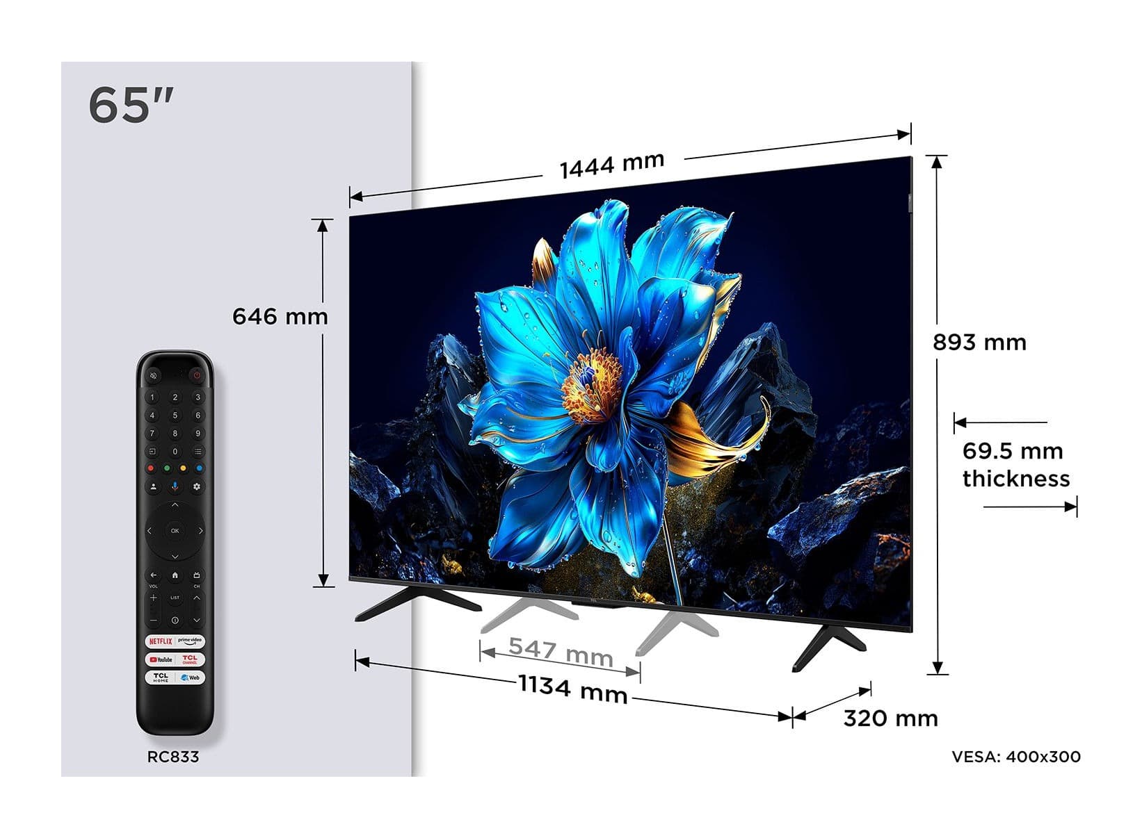 TCL 65P7K (65P7KGTV) 65" 4K UHD Google TV (2025) Görsel 1