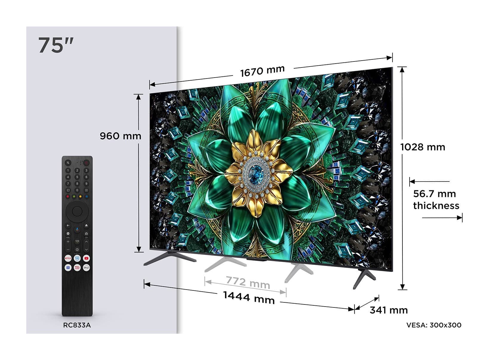 TCL 75Q6C (75Q6CGTV) 75" 4K QLED Google TV (2025) Görsel 1
