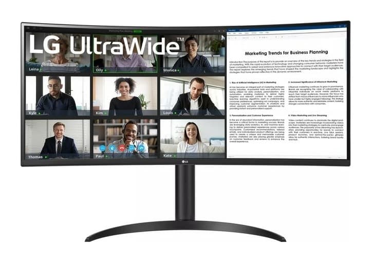 LG UltraWide 34WR55QC-B Monitör Görsel 1